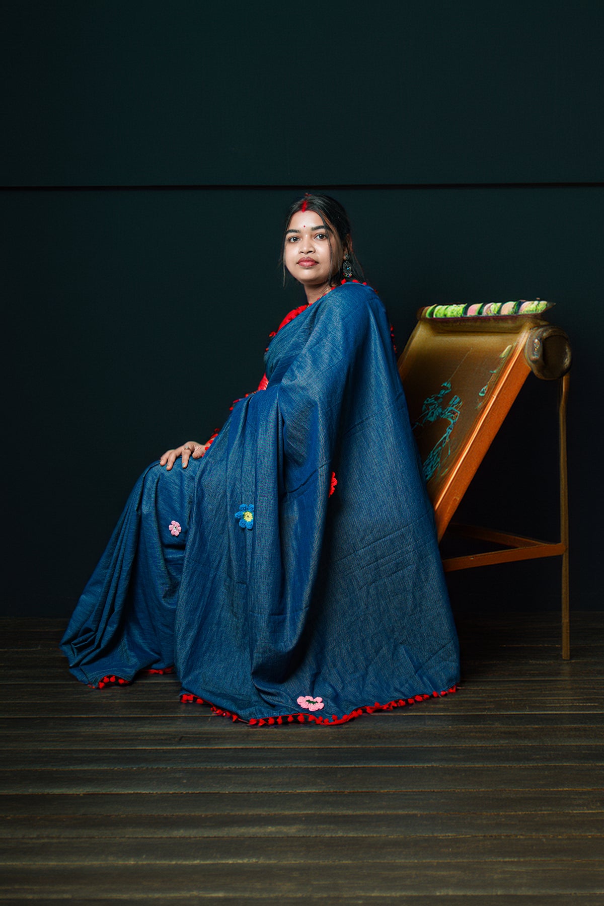 Crochet Bloom Saree