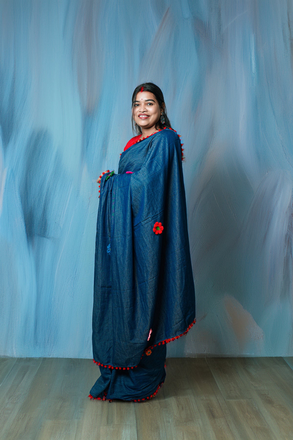 Crochet Bloom Saree