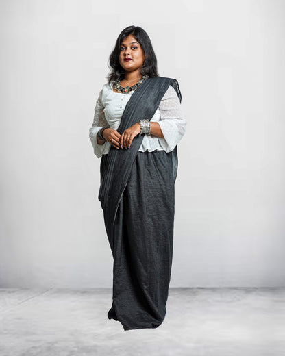 Black Skirt Style Saree