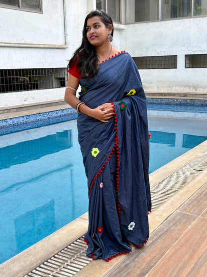 Crochet Bloom Saree