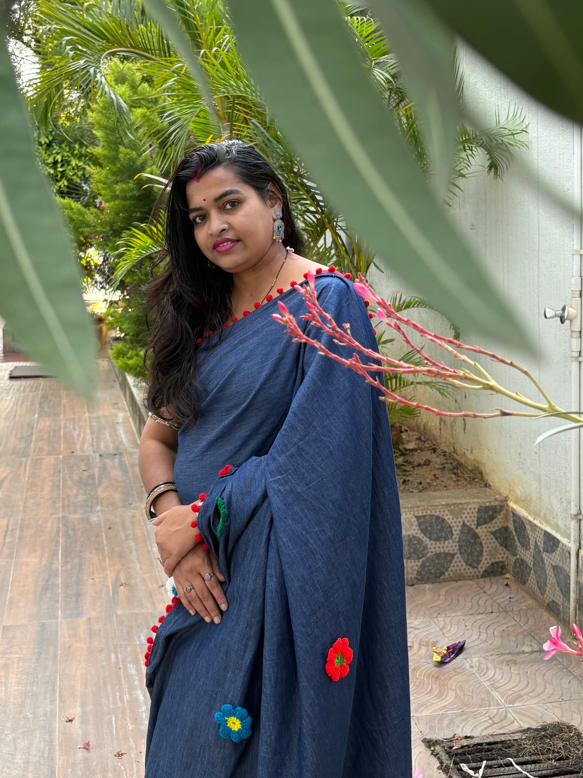 Crochet Bloom Saree