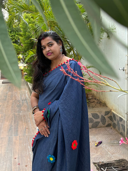 Crochet Bloom Saree