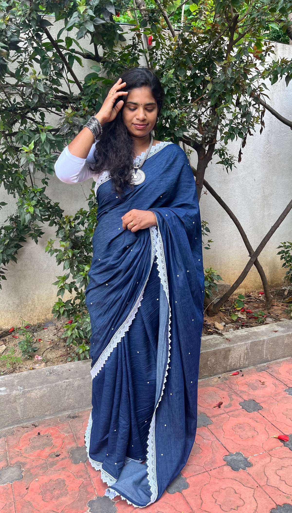 Indigo Dots Saree