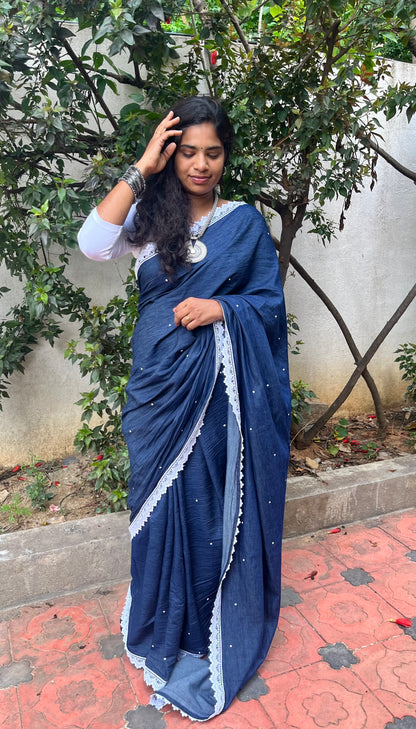 Indigo Dots Saree