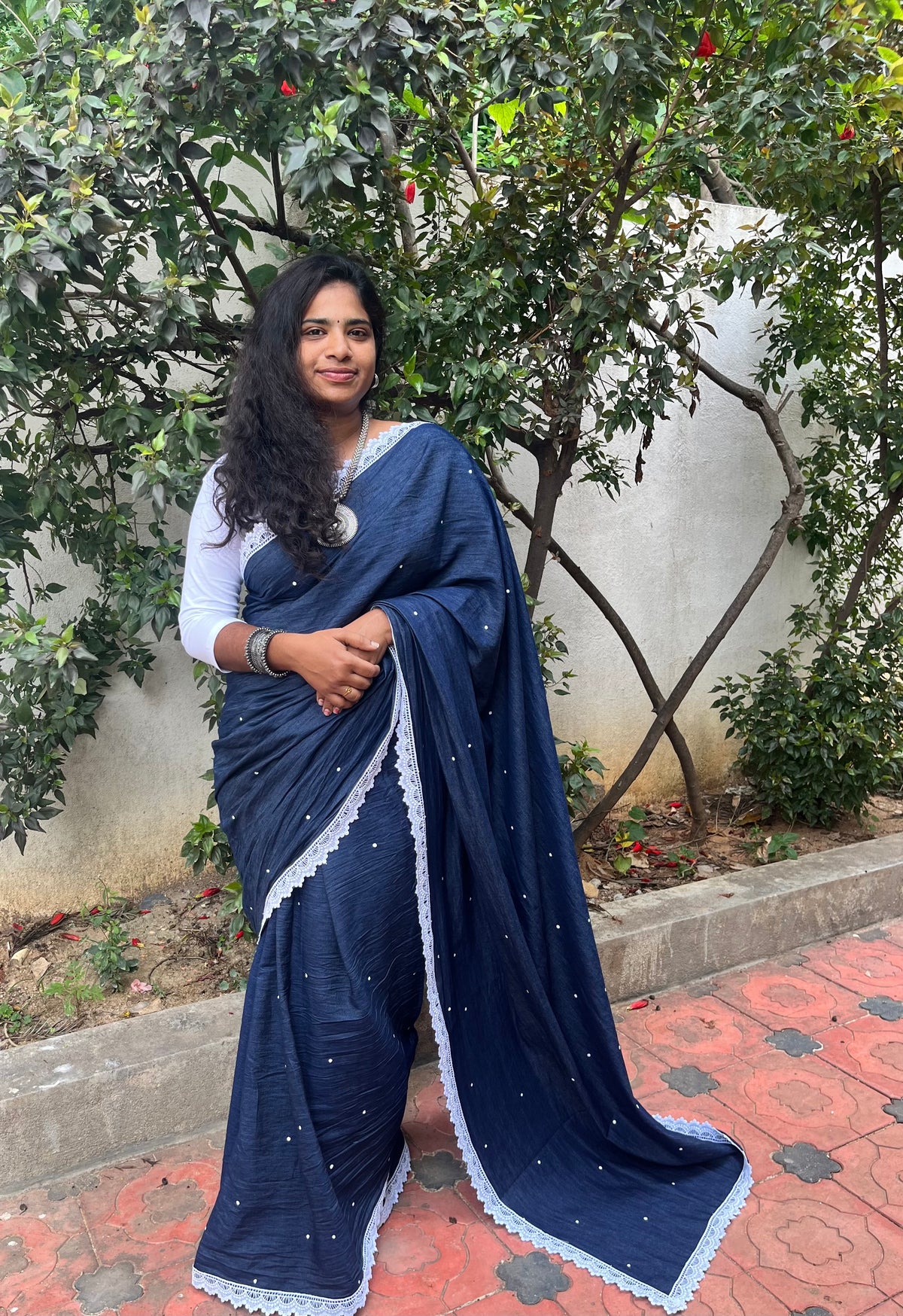 Indigo Dots Saree