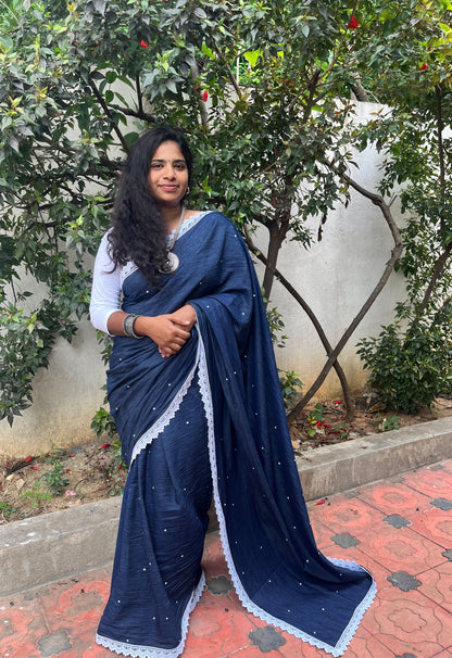 Indigo Dots Saree