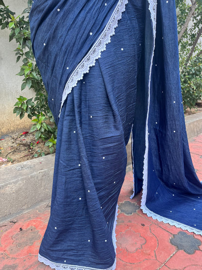 Indigo Dots Saree