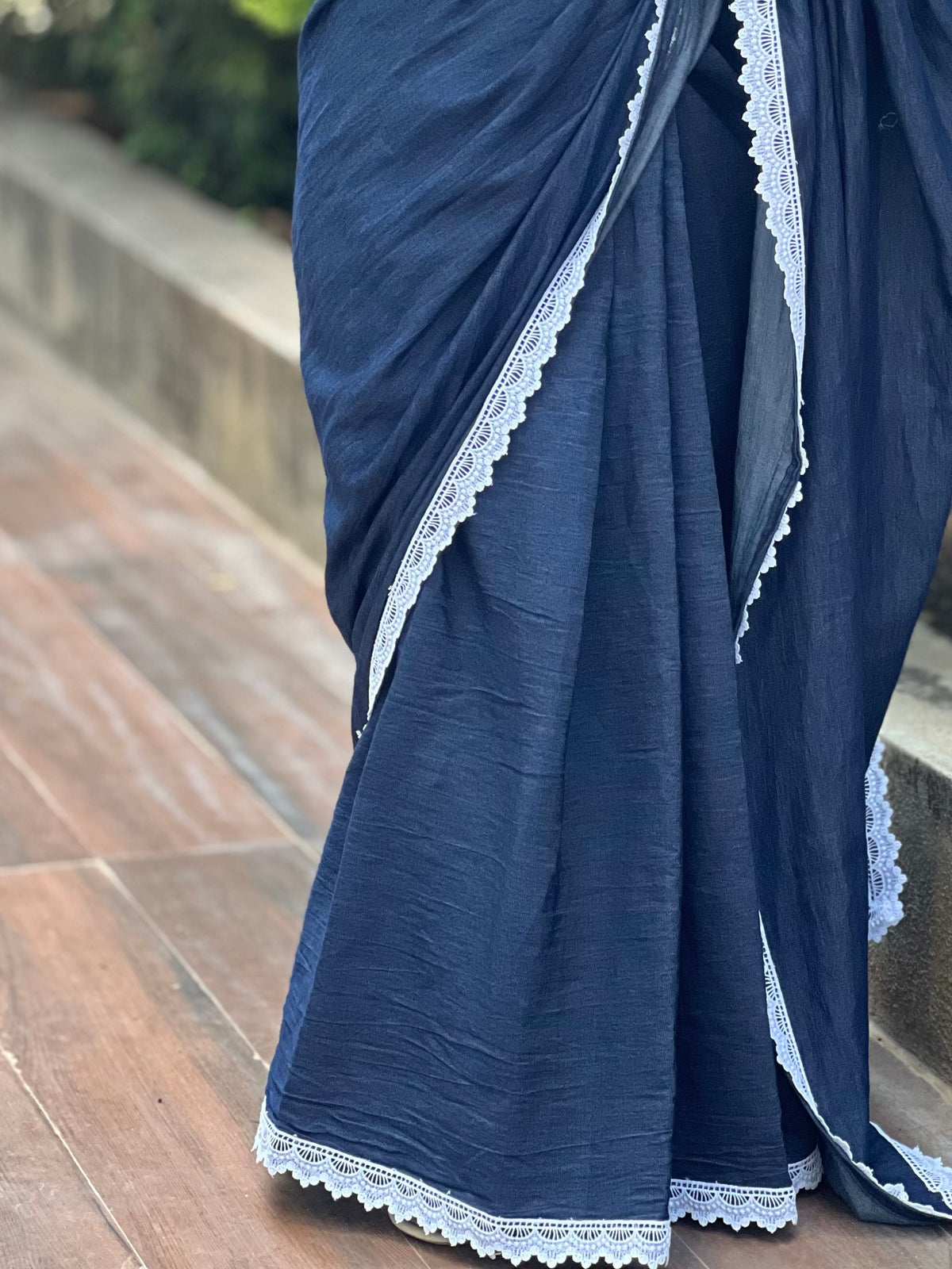 Indigo Lace Saree